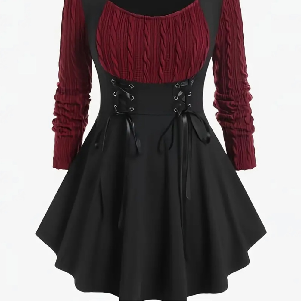 Color Block Drawstring Dress - Picture 8 of 10